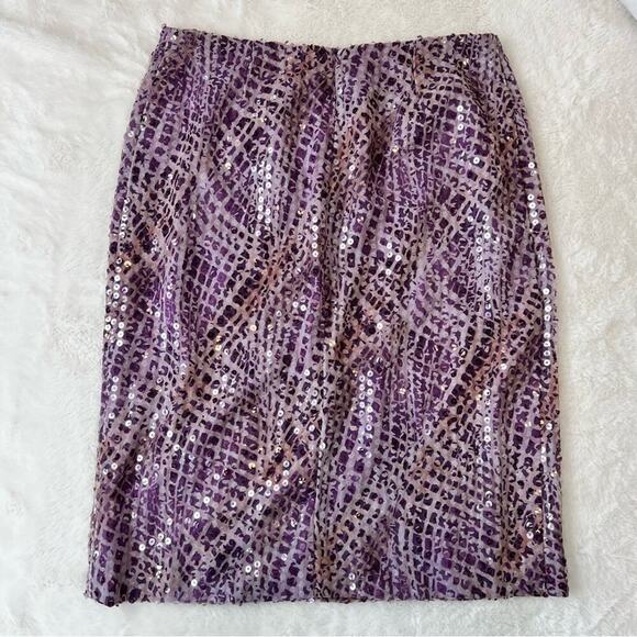 Javier Larrainzar Purple Sequin European Couture Top & Skirt Set size 46 (91) - Picture 5 of 14